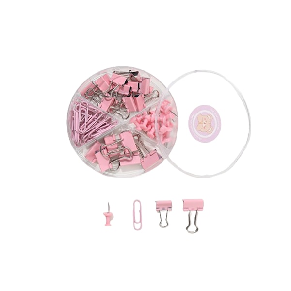 Fyra-facks bindeklämmesats Rosa