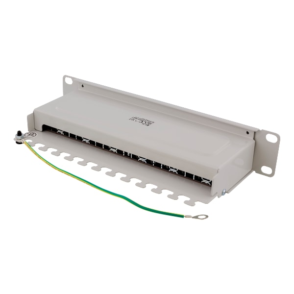10" patch panel, 12xRJ45, Cat6a, STP, 10Gbps