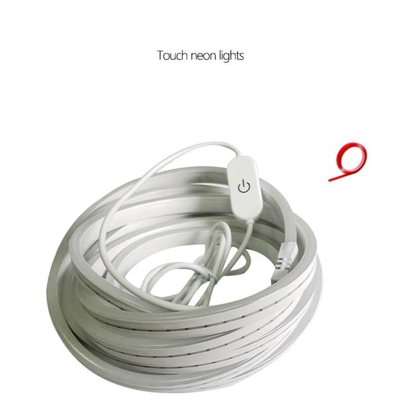 6500K Vit Neon LED Strip Ljus - Touch Dimbar, USB-driven med Självhäftande Tejp 5 m 5 m