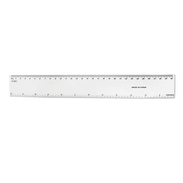 30 cm gennemsigtig lineal