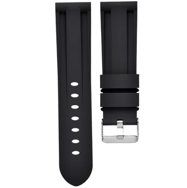 Silikone urrem til Panerai Luminor Marina Black 24 mm Black 24 mm