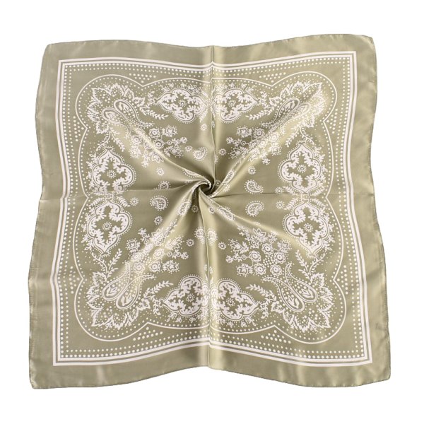 Elegant Paisley Square tørklæde - 70x70cm Grøn