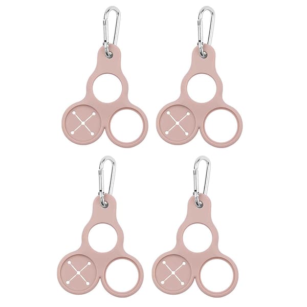 Silikoninen juomapullon pidikeklipsi - 4 kpl Pink Pink