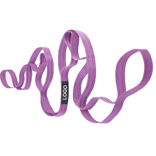 Lila yogastretchrem med reflekterande rand - 76 tum