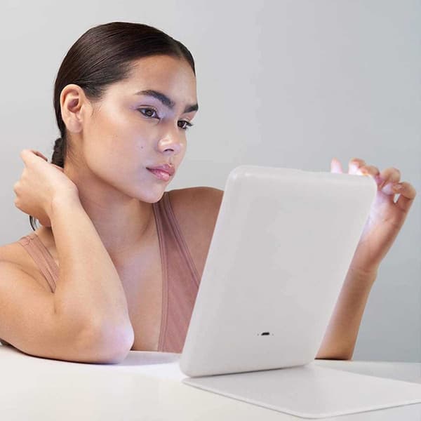 LED Foldbart Makeupspejl: Bærbart, Genopladeligt, Dæmpbart med Touch-kontrol og 3 Lysindstillinger White White