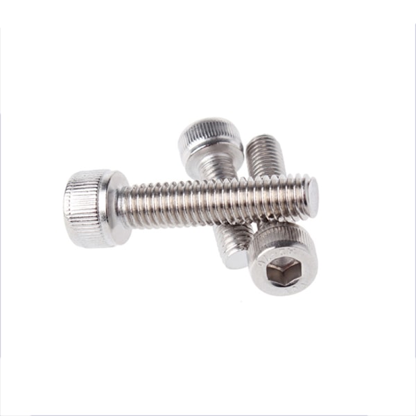 20 STK 10x30 mm skruer, rustfrit stål sekskantede hætteskruer