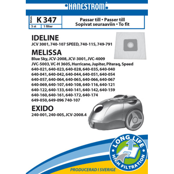 Dammsugarpåsar K347