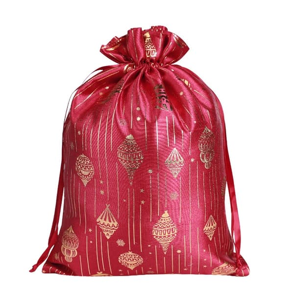 Julebomuldsposer med snore 20x30cm (2-pak) - Festlige gaveposer