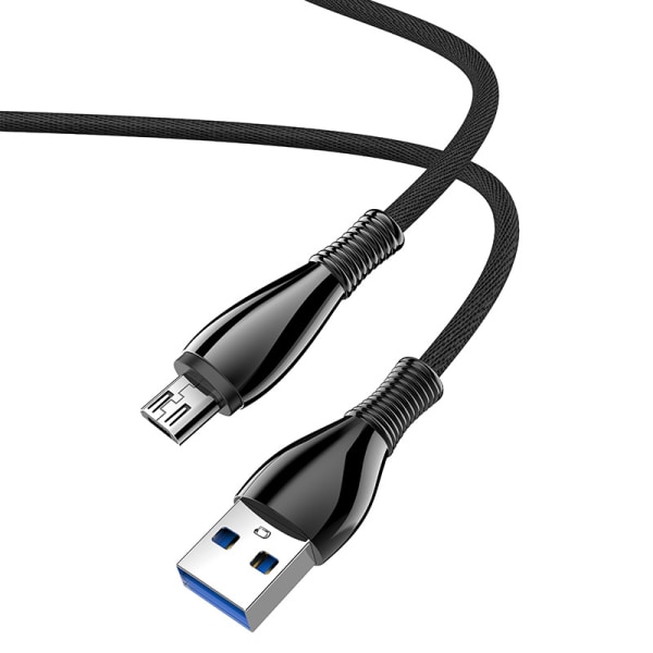 Android Micro USB-kabel Snabbladdningskabel Svart 1 m Svart 1 m