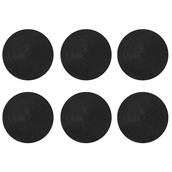 Set med 6 bordsunderlägg Black Black