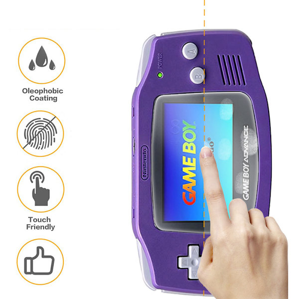 Skärmskydd i härdat glas för Nintendo GBA - HD-skärpa, 2-pack
