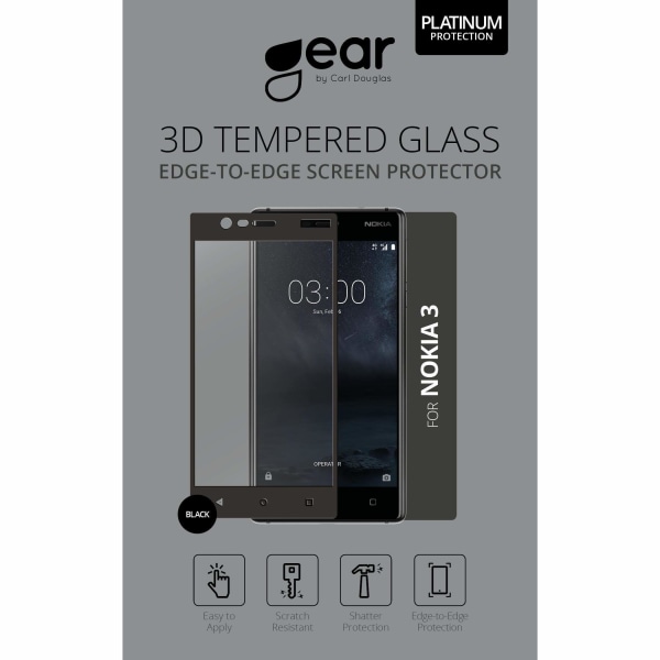 Härdat Glas 2.5D Nokia3