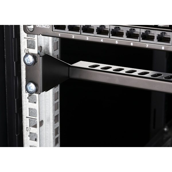 Cable support for 19" installation, 1U, black