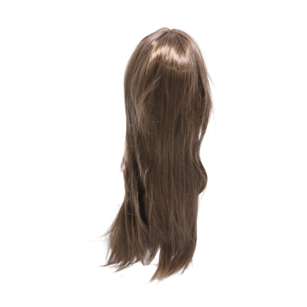 Pitkä suora peruukki naisille Synteettinen Vaaleanruskea 65 cm