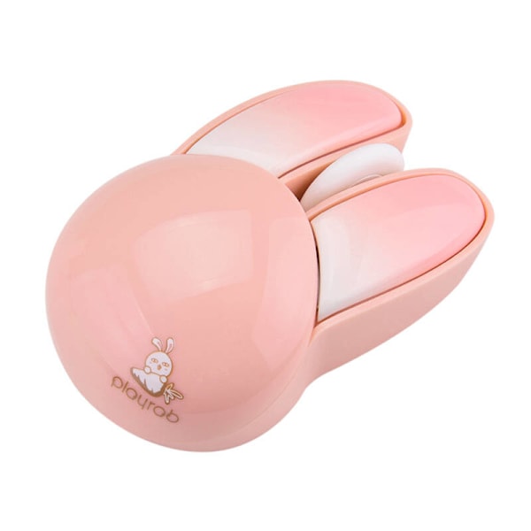MOFII trådlös mus + Bluetooth Rabbit M6DM oljemålning (vit-rosa)
