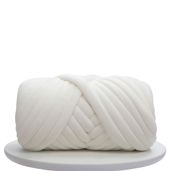 DIY Velvet Chenille Garn White White