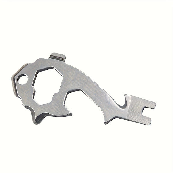 Fiskeformet rustfrit stål 20-i-1 Multi-Tool EDC nøglering oplukker