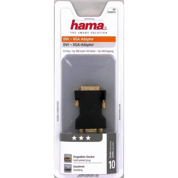Adapter DVI-VGA Hane-Hona Svart
