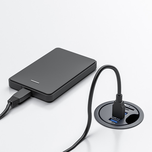 Kompakti USB 3.0 -keskitin: 2x USB-A, 1x USB-C ja ääniliitännät