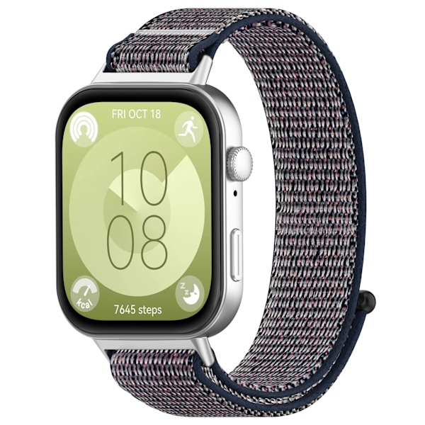 Nylon Watch Strap for Huawei Fit 3 Marinblå