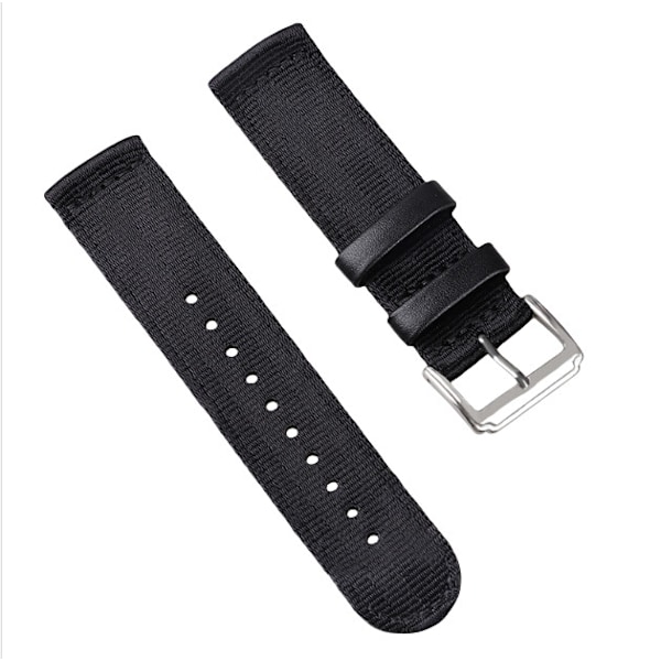 Flettet nylonrem til Huawei Watch GT4 Sort 20 mm