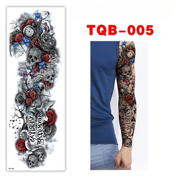 Tillfällig tatueringsdekal för hela armen 13#modell