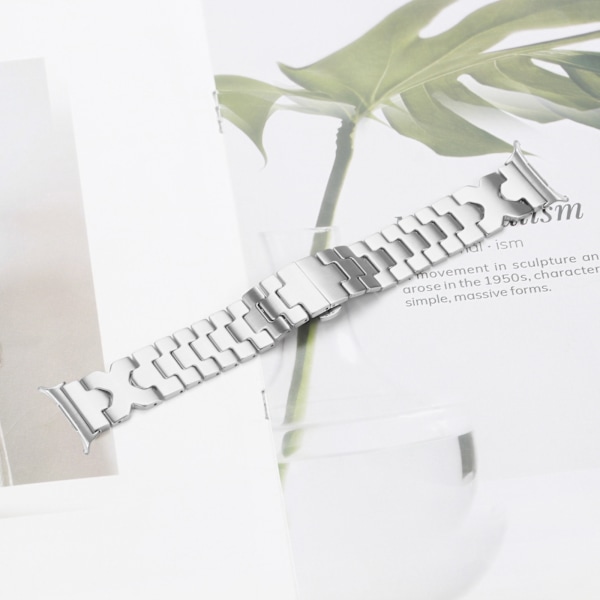 Elegant rustfrit stålrem til Samsung Watch7 47mm Ultra Sølv