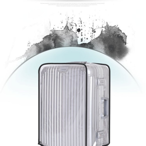 Bagageskydd, resväska överdrag PVC vattentätt Transparent 26 inch