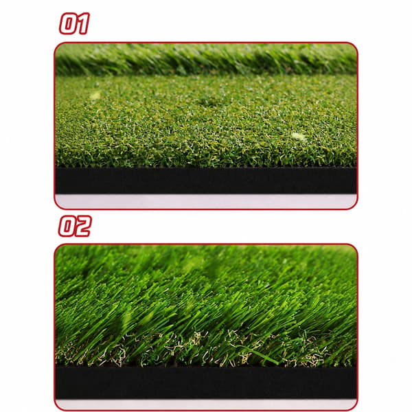 Golfmatta med dubbla gräshöjder 60 x 30 x 4 cm för slag- och puttingträning