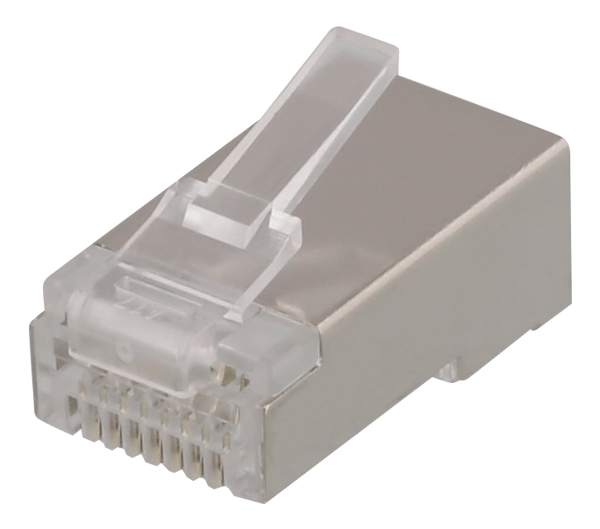 RJ45 connector for patch cable, Cat6a, shielded, 20pcs