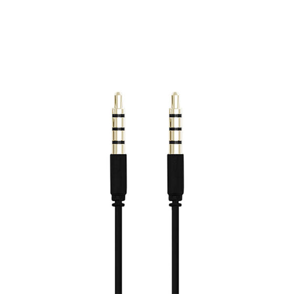3,5mm Audiokabel 1m Svart