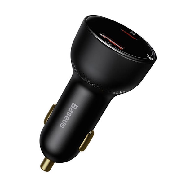 Billaddare Baseus Superme, USB, USB-C, 100W + USB-C-kabel (svart)
