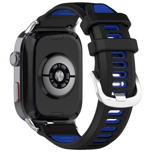 Stilfuld silikonerem til Huawei Watch D2 Black+Blue Black+Blue