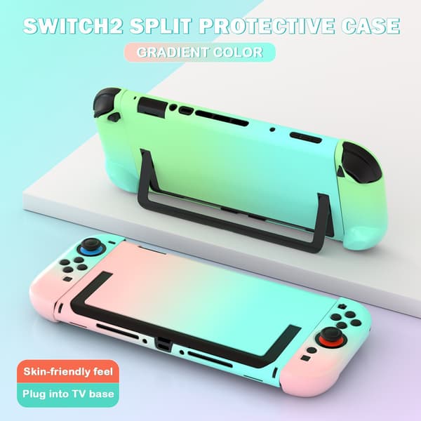 Gradient PC Beskyttelsesetui Kompatibelt med Nintendo Switch 2 Konsol - Blå/Navy Blå