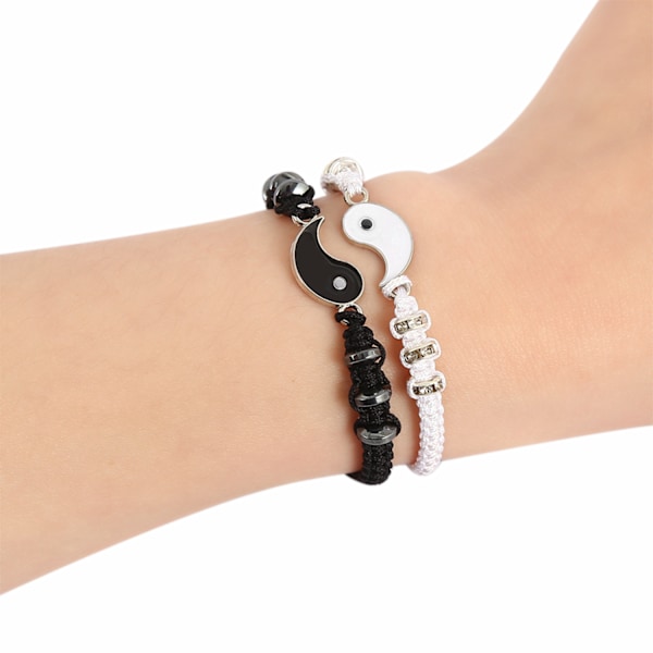 Yin Yang hänge halsband armband set Silver