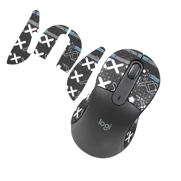 Forbedrede Grip Mouse Stickers til Logitech M650L/M750L Black Black