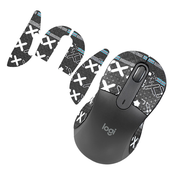 Forbedrede Grip Mouse Stickers til Logitech M650L/M750L Sort