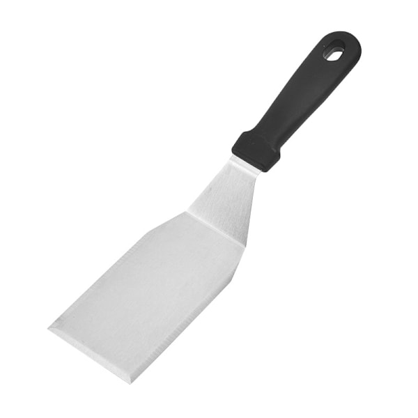 Stekspade i rostfritt stål med triangulärt huvud för BBQ och Teppanyaki