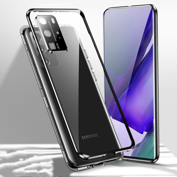 Magnetisk dobbeltsidet telefonetui i hærdet glas Samsung Galaxy S23 Sort