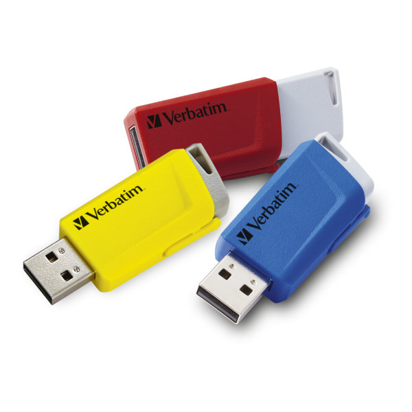 Store N Click USB 3.0 3x 16GB red, blue & yellow