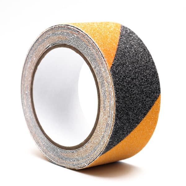 Anti-slip tape Sort & Gul - 5cm x 5m - For øget sikkerhed