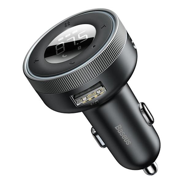 Baseus Enjoy Car Wireless MP3-laddare, Bluetooth 5.0, microSD, AUX (svart)