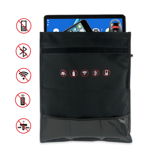 Afskærmende signalblokerende taske til smartenheder, mobiltelefo Sort S