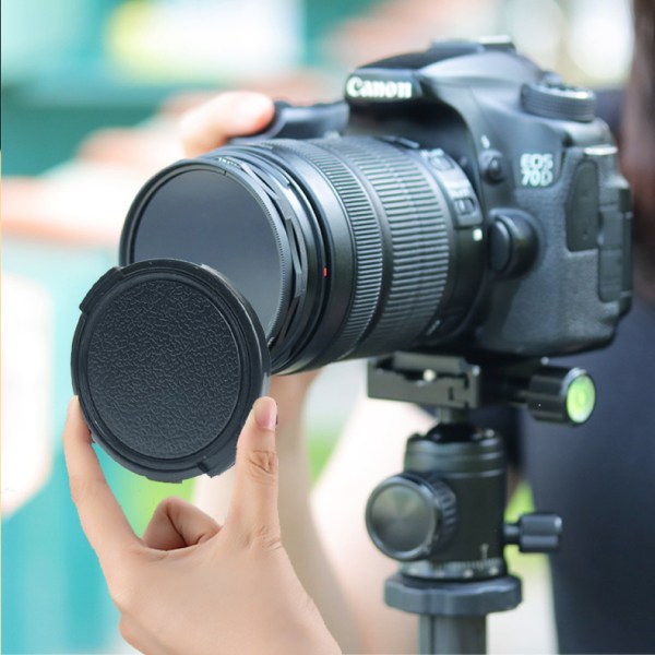 Universal objektivdæksel til Canon Nikon Sony kameraer Sort 40.5 mm