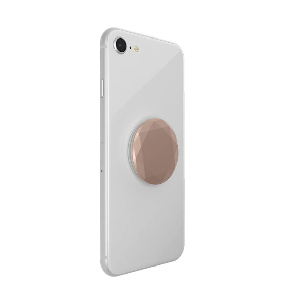 POPSOCKETS Metallic Diamond Rose Gold Avtagbart Grip med Ställfunktion Premium