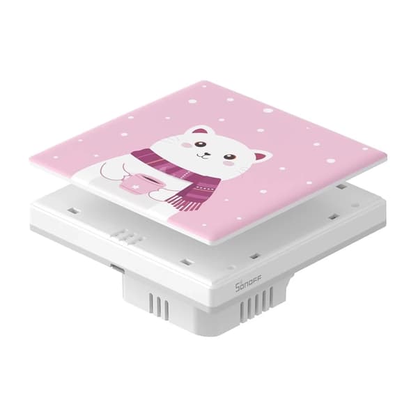 Dekorativt dæksel / kasket til T5 SONOFF Cartoon 1C touch switch