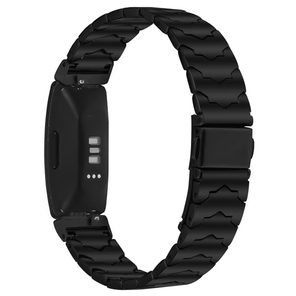 Batman Rustfrit Stålbånd Kompatibelt med Fitbit Inspire 1/HR/Inspire 2 - Sort