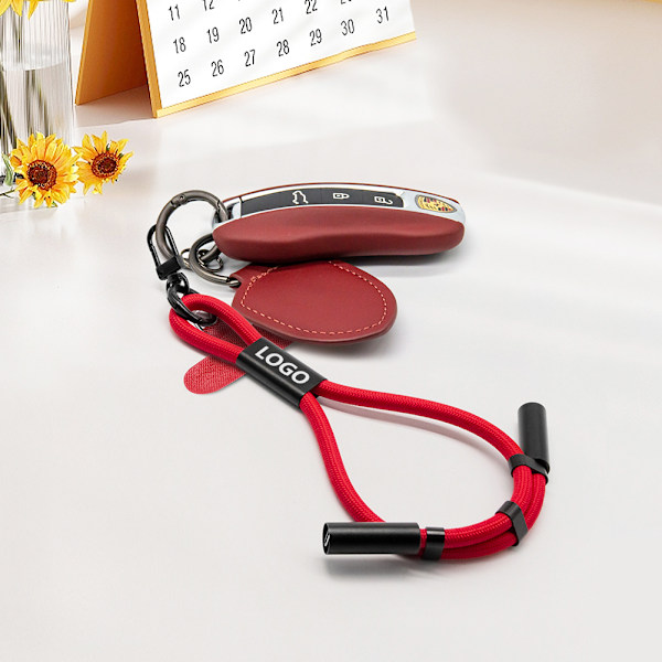 Justerbart Lanyard Opladerkabel - Bærbar Data Synkronisering Red Red