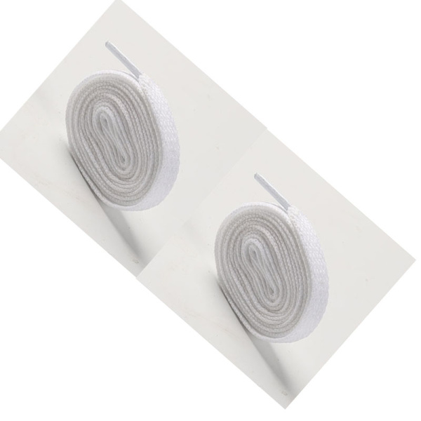 Platta Skosnören i Polyester, 4 par White M White M