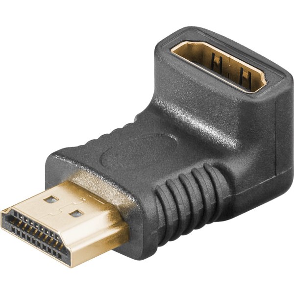 HDMI™ vinkeladapter 270° vertikal, 4K @ 60 Hz, guldpläterad